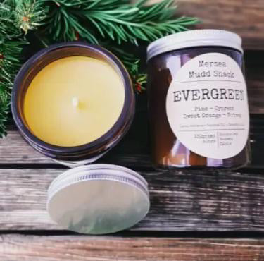 Evergreen Festive Beeswax Candle