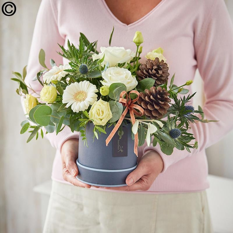 Winter Florist Choice Floral Hatbox