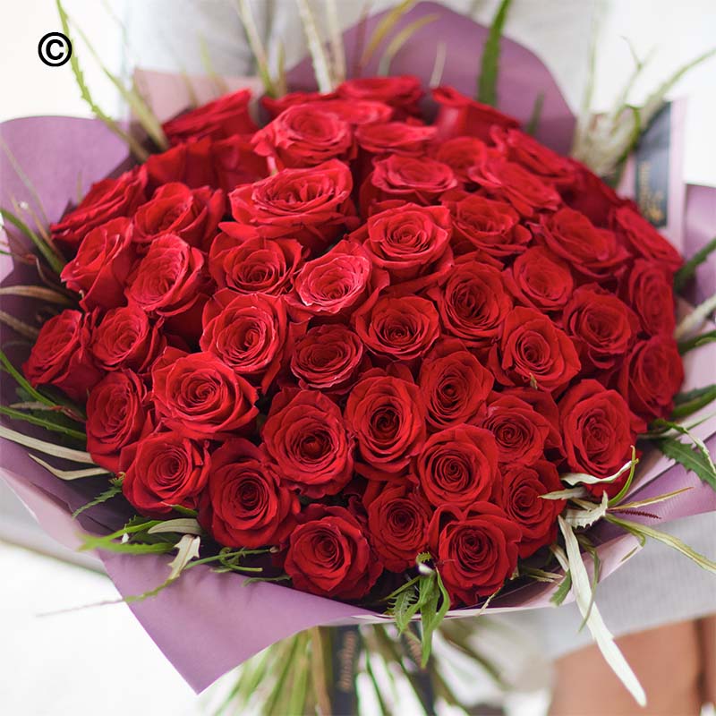 Unforgettable 50 Rose Hand Tied