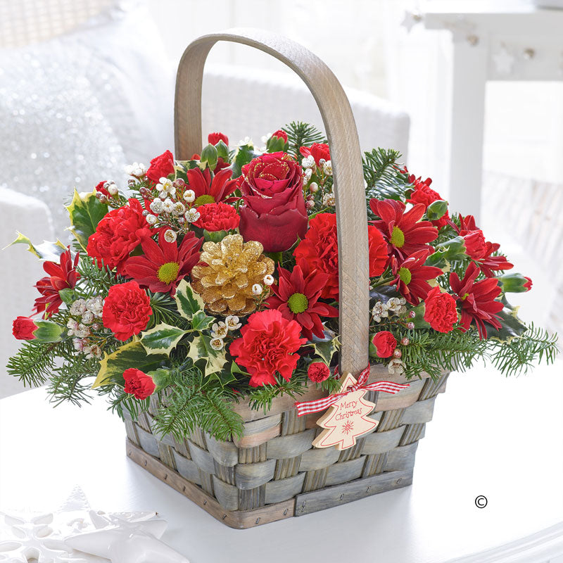 Christmas Basket Arrangement