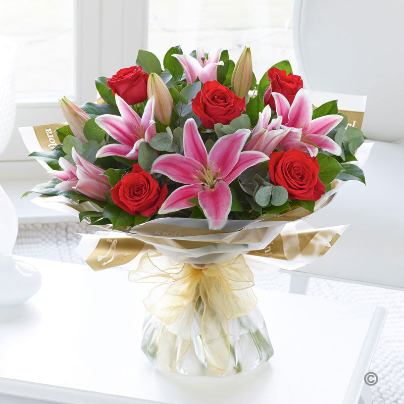 Lily and Rose Hand Tied - Abi's Arrangements Ltd