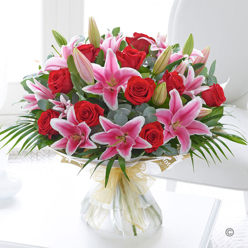 Lily and Rose Hand Tied - Abi's Arrangements Ltd