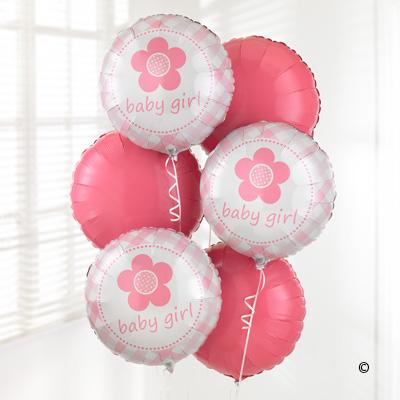 Baby Girl Balloon Bouquet - Abi's Arrangements Ltd