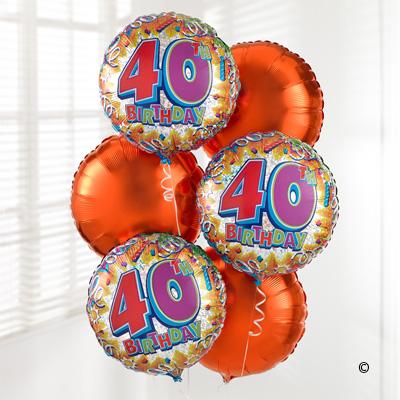 40th Birthday Balloon Bouquet - Abi's Arrangements Ltd