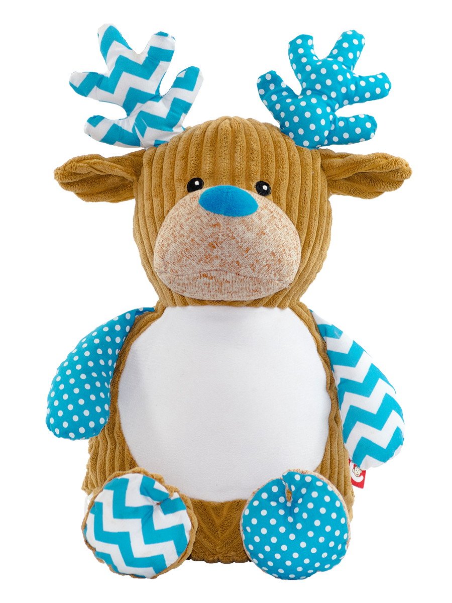 Cupcake the Blue Reindeer - Abi's Arrangements Ltd