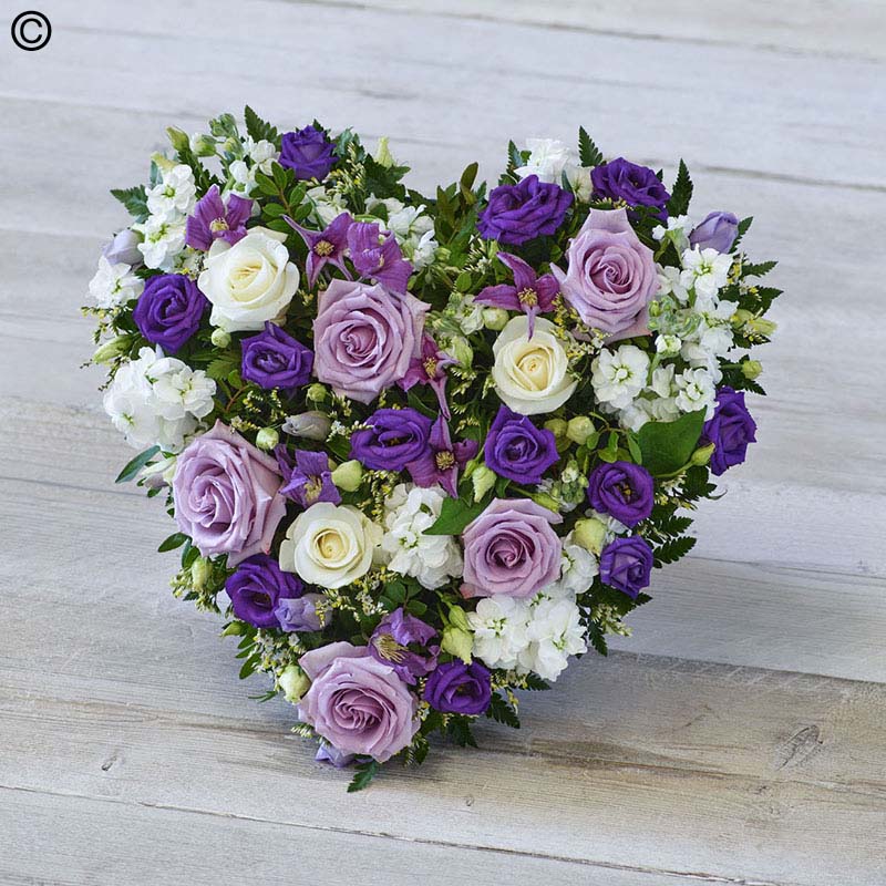 Lilac and White Heart