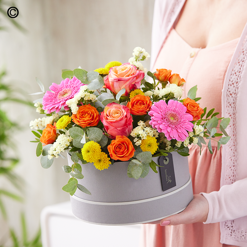 Bright Florist Choice Hatbox