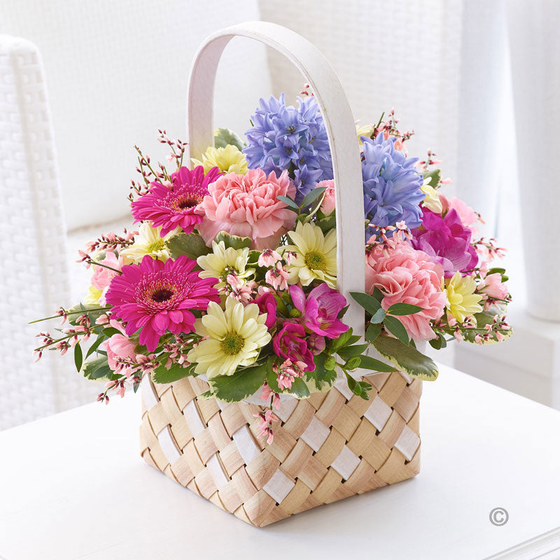 Colourful Spring Basket - Abi's Arrangements Ltd