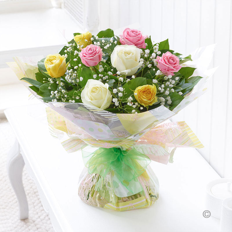 Springtime Rose Hand Tied - Abi's Arrangements Ltd