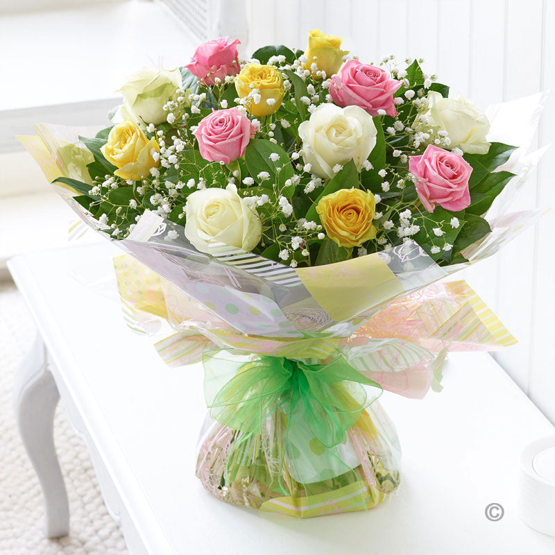 Springtime Rose Hand Tied - Abi's Arrangements Ltd