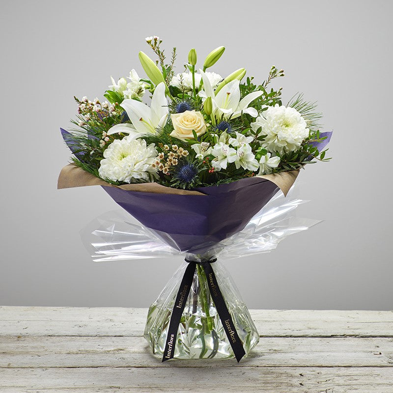 Twinkling White Hand Tied - Abi's Arrangements Ltd