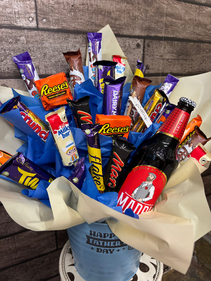 Chocolate and a Bottle Bouquets