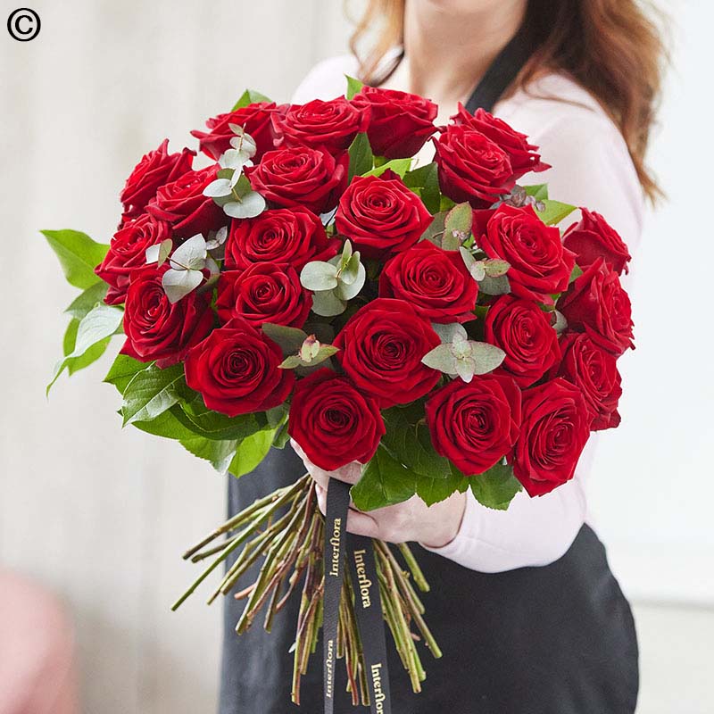 24 Red Rose Bouquet – Abi's Arrangements