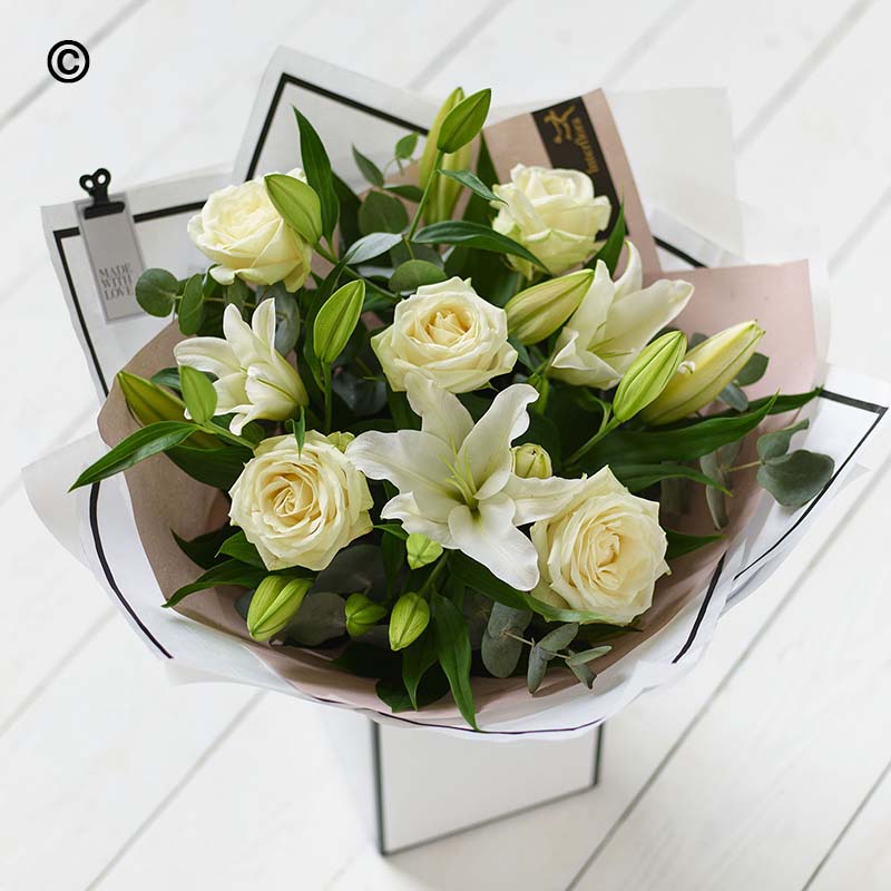 Rose and Lily Sympathy Bouquet