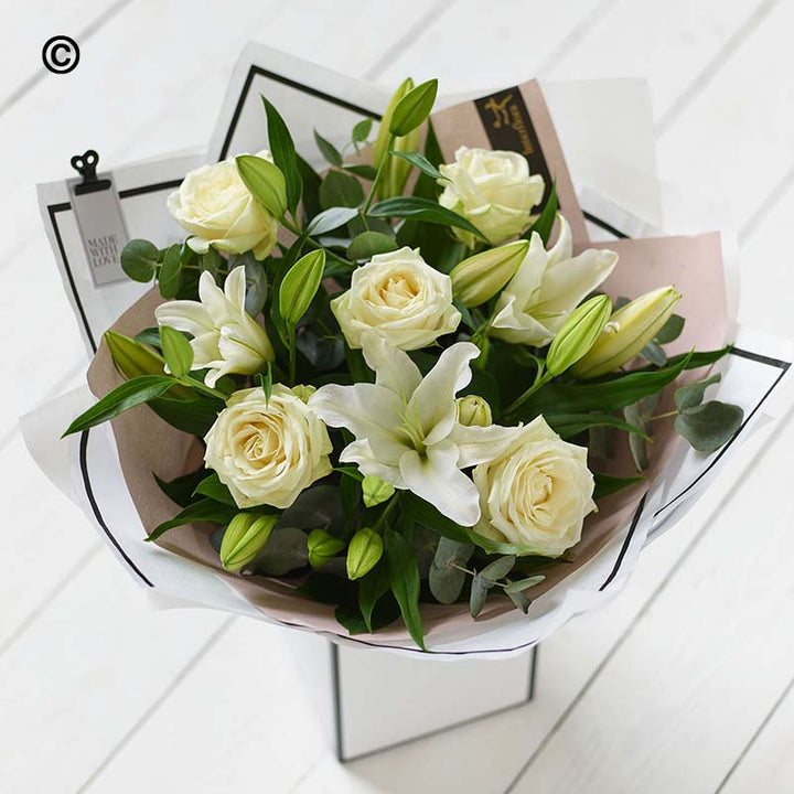 Rose and Lily Sympathy Bouquet