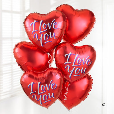 I Love You Balloon Bouquet - Abi's Arrangements Ltd