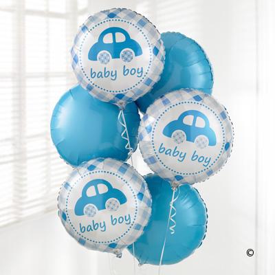 Baby Boy Balloon Bouquet - Abi's Arrangements Ltd