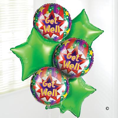 Get Well Balloon Bouquet - Abi's Arrangements Ltd