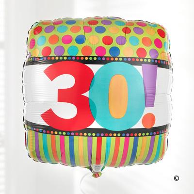 30th Birthday Balloon - Abi's Arrangements Ltd