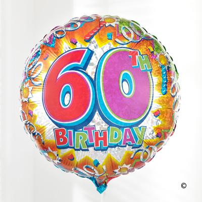 60th Birthday Balloon - Abi's Arrangements Ltd