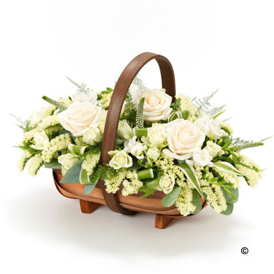 White and Green Basket