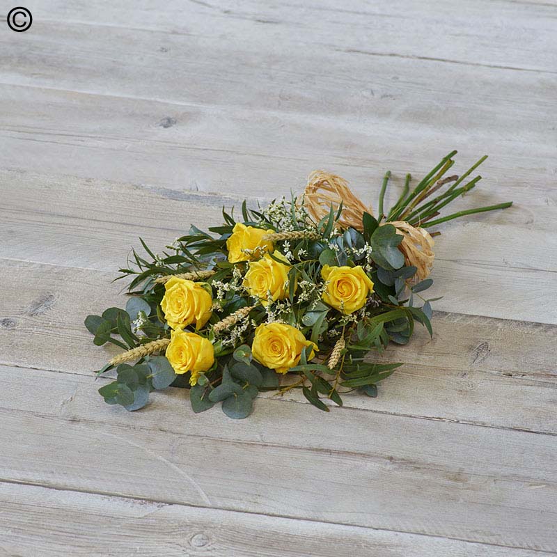 6 Yellow Rose Tied Sheaf