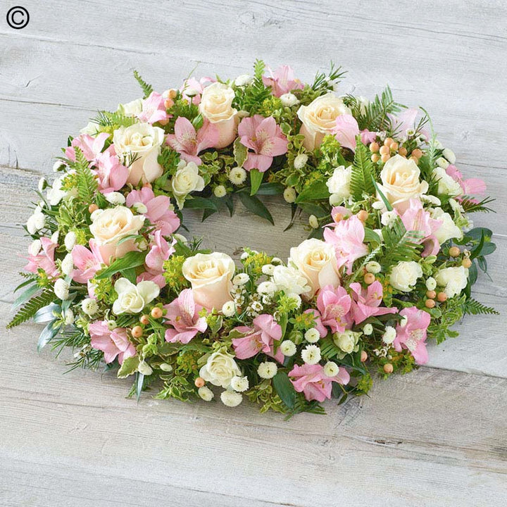 Pink and Peach Wreath