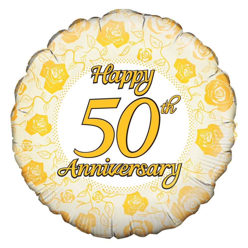 50th Anniversary Balloon - Abi's Arrangements Ltd