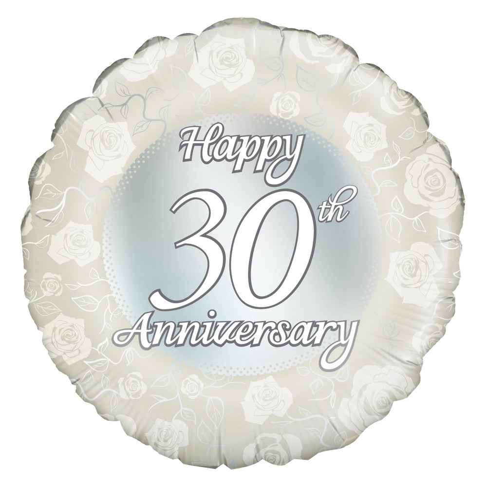 30th Anniversary Balloon - Abi's Arrangements Ltd